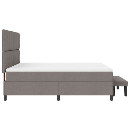 Boxspringbed met hoofdeinde Taupe 180 x 200 cm Stof