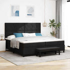 Boxspringbed met matras 200x200 cm zwart