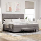 Boxspringbed taupe 200x200 cm