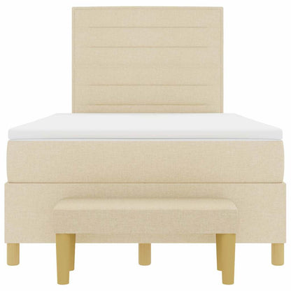 Boxspring bed met hoofdeinde Crème 200 x 120 cm Stof