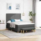 Boxspring bed 160x200 cm donkergrijs met matras