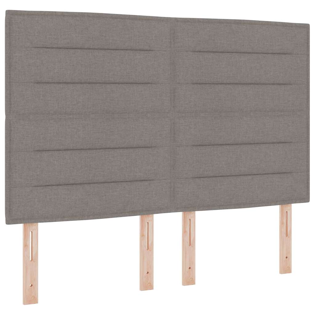 Boxspring bed met hoofdeinde Taupe 200 x 160 cm Stof