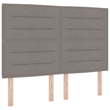 Boxspring bed met hoofdeinde Taupe 200 x 160 cm Stof