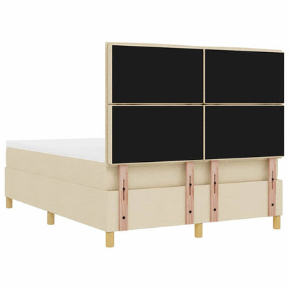 Boxspring bed met hoofdeinde Crème 200 x 160 cm Stof
