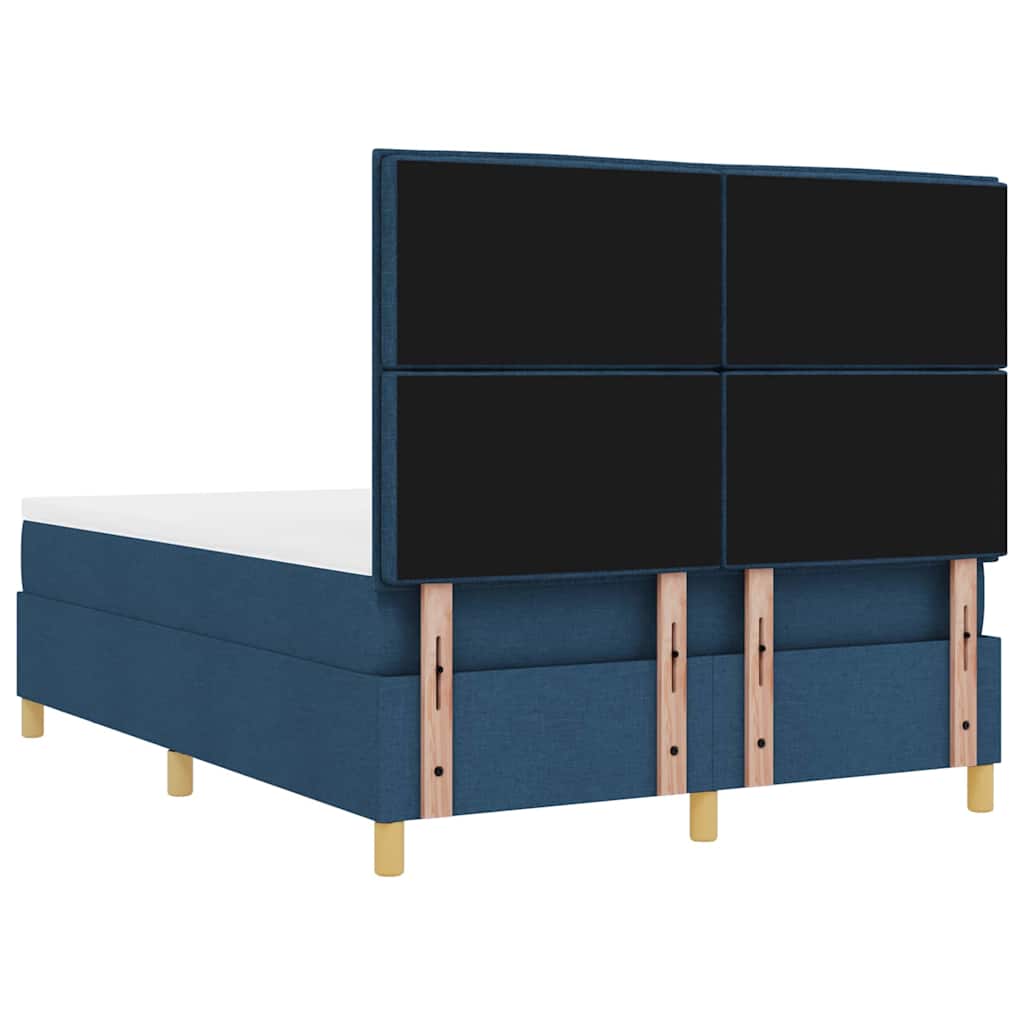 Boxspring bed met hoofdeinde Blauw 200 x 160 cm Stof