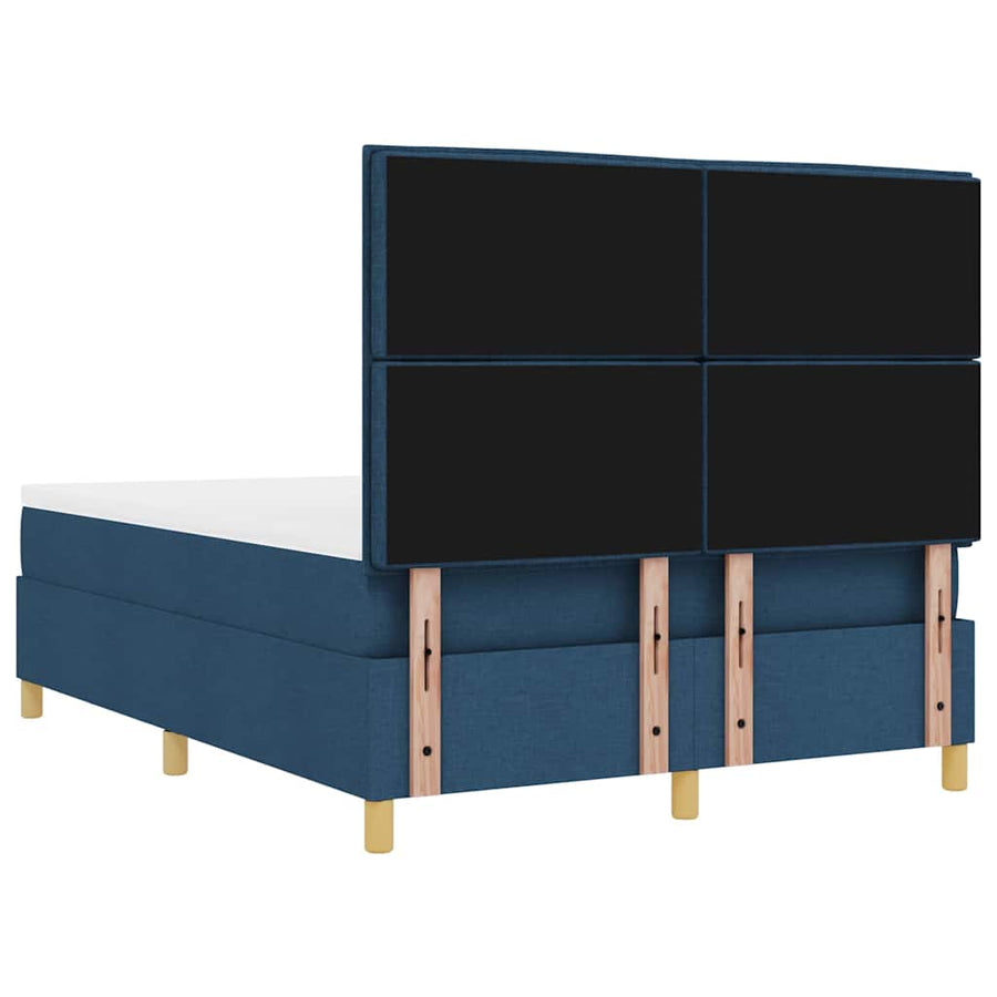 Boxspring bed met hoofdeinde Blauw 200 x 160 cm Stof