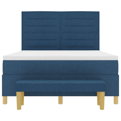Boxspring bed met hoofdeinde Blauw 200 x 160 cm Stof
