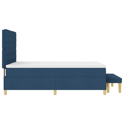 Boxspring bed met hoofdeinde Blauw 200 x 160 cm Stof