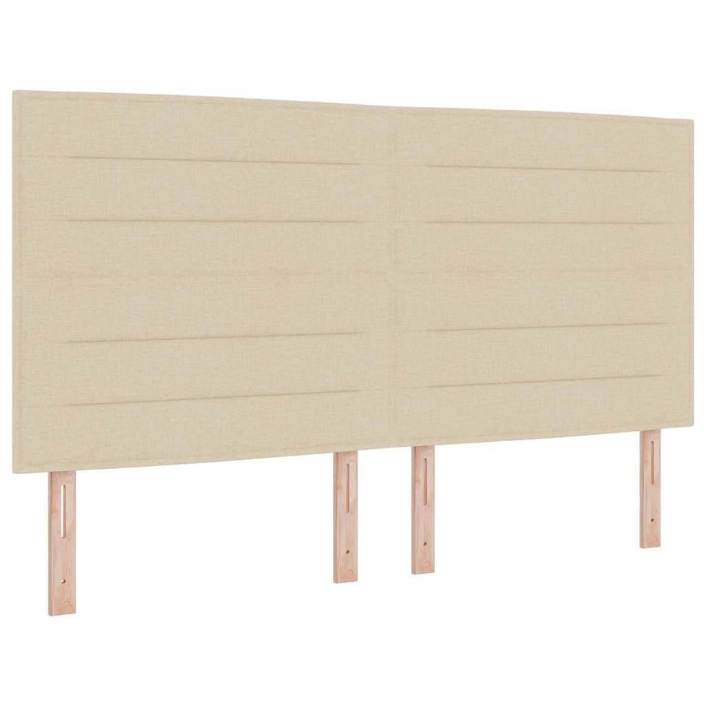 Boxspring bed met hoofdeinde Crème 200 x 180 cm Stof