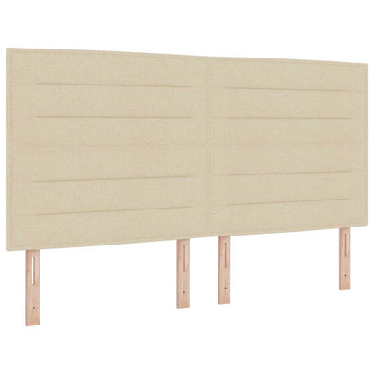 Boxspring bed met hoofdeinde Crème 200 x 180 cm Stof