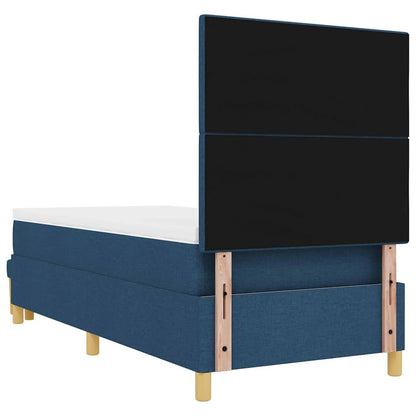 Boxspring bed met hoofdeinde Blauw 190 x 90 cm Stof