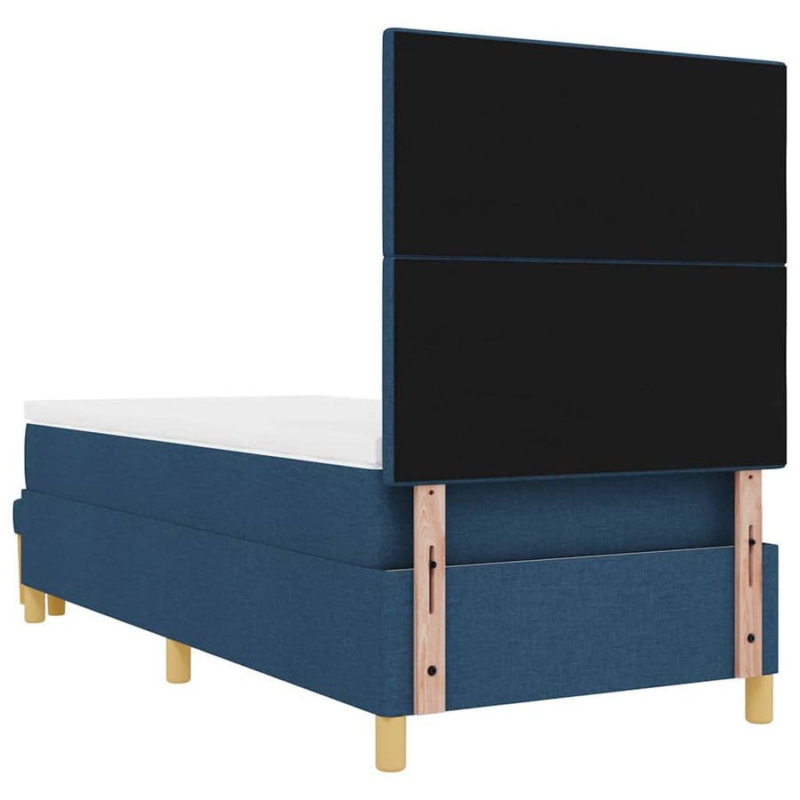 Boxspring bed met hoofdeinde Blauw 190 x 90 cm Stof