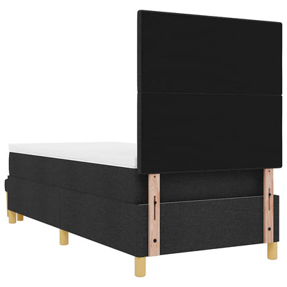 Boxspring bed met kussen met hoofdeinde Zwart 200 x 100 cm Stof
