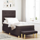Boxspring bed 200x100 cm donkerbruin stof