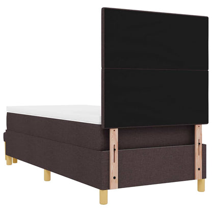 Boxspring bed met hoofdeinde Donkerbruin 200 x 100 cm Stof