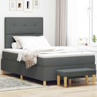 Boxspring bed 120x190 cm donkergrijs