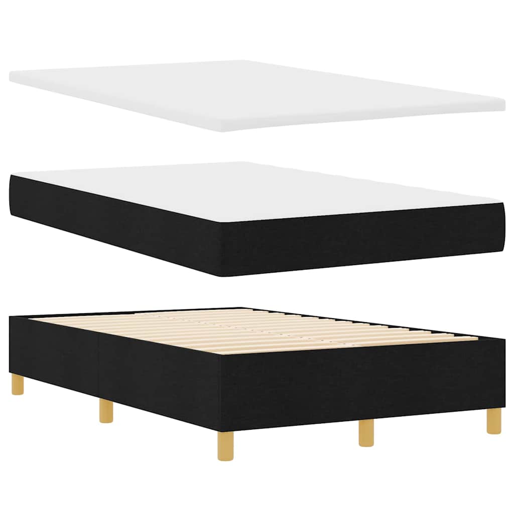Boxspring bed met hoofdeinde Zwart 190 x 120 cm Stof