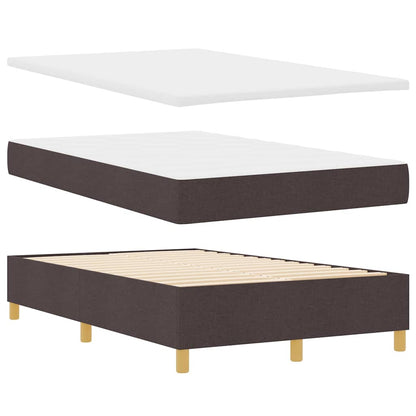 Boxspring bed met hoofdeinde Donkerbruin 190 x 120 cm Stof