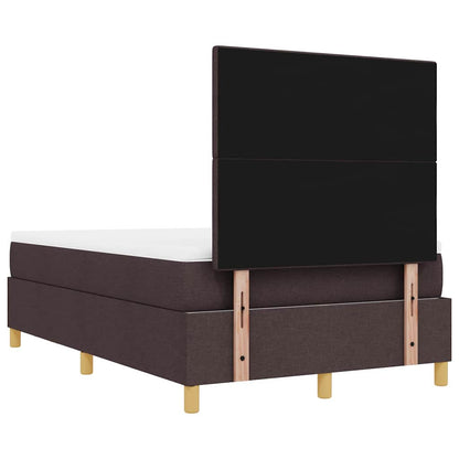 Boxspring bed met hoofdeinde Donkerbruin 190 x 120 cm Stof