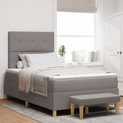 Boxspring bed 120x190 cm taupe met matras en hoofdeinde