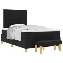 Boxspring bed met hoofdeinde Zwart 200 x 120 cm Stof