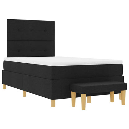 Boxspring bed met hoofdeinde Zwart 200 x 120 cm Stof