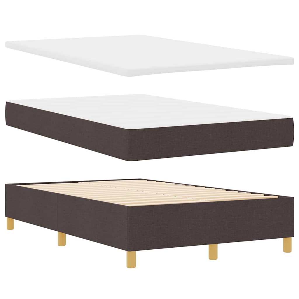 Boxspring bed met hoofdeinde Donkerbruin 200 x 120 cm Stof