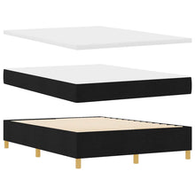 Boxspring bed met matras met hoofdeinde Zwart 140 x 190 cm Stof