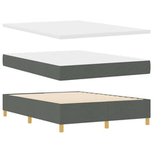 Boxspring bed met matras Donkergrijs 160 x 200 cm Stof