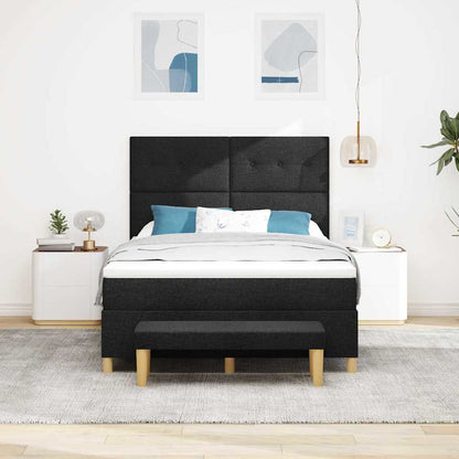 Boxspring bed met matras met hoofdeinde Zwart 160 x 200 cm Stof