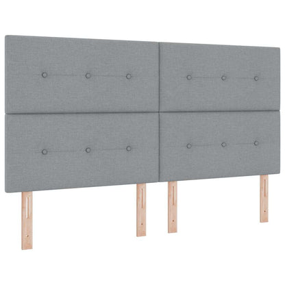 Boxspring bed met matras Lichtgrijs 180 x 200 cm Stof