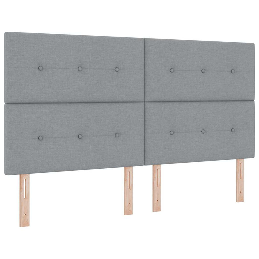 Boxspring bed met matras Lichtgrijs 180 x 200 cm Stof