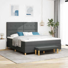 Boxspring bed donkergrijs 200x180 cm