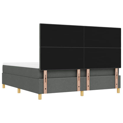 Boxspring bed met hoofdeinde Donkergrijs 200 x 180 cm Stof