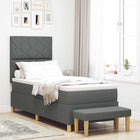 Boxspring bed 80x200 cm donkergrijs