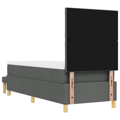 Boxspring bed met matras Donkergrijs 80 x 200 cm Stof