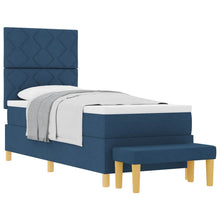 Boxspring bed met hoofdeinde Blauw 200 x 80 cm Stof