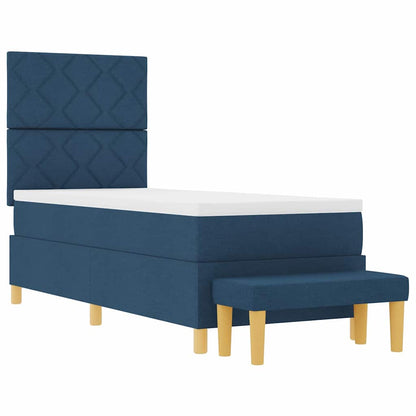Boxspring bed met hoofdeinde Blauw 200 x 80 cm Stof