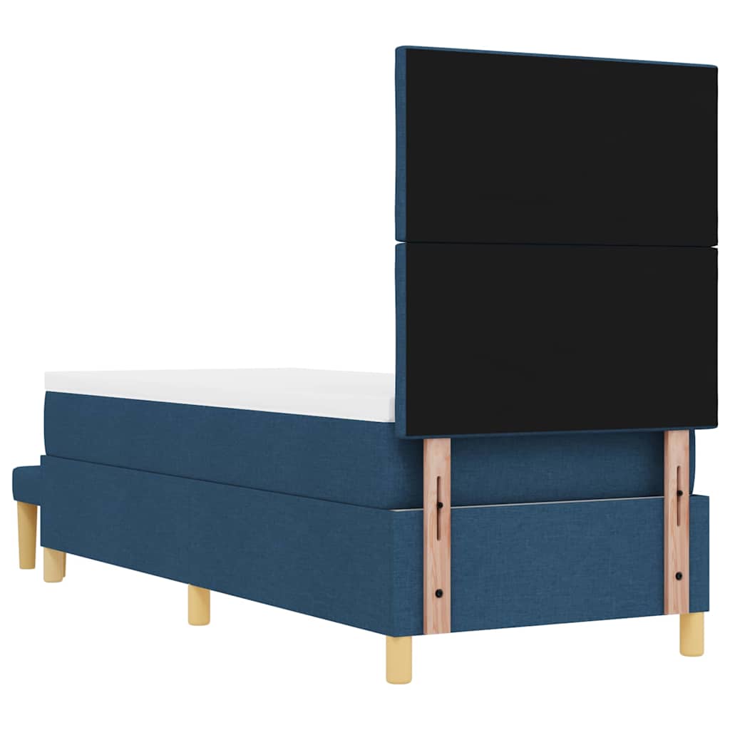 Boxspring bed met hoofdeinde Blauw 200 x 80 cm Stof