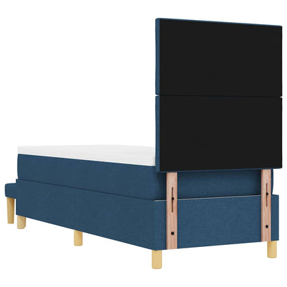 Boxspring bed met hoofdeinde Blauw 200 x 80 cm Stof