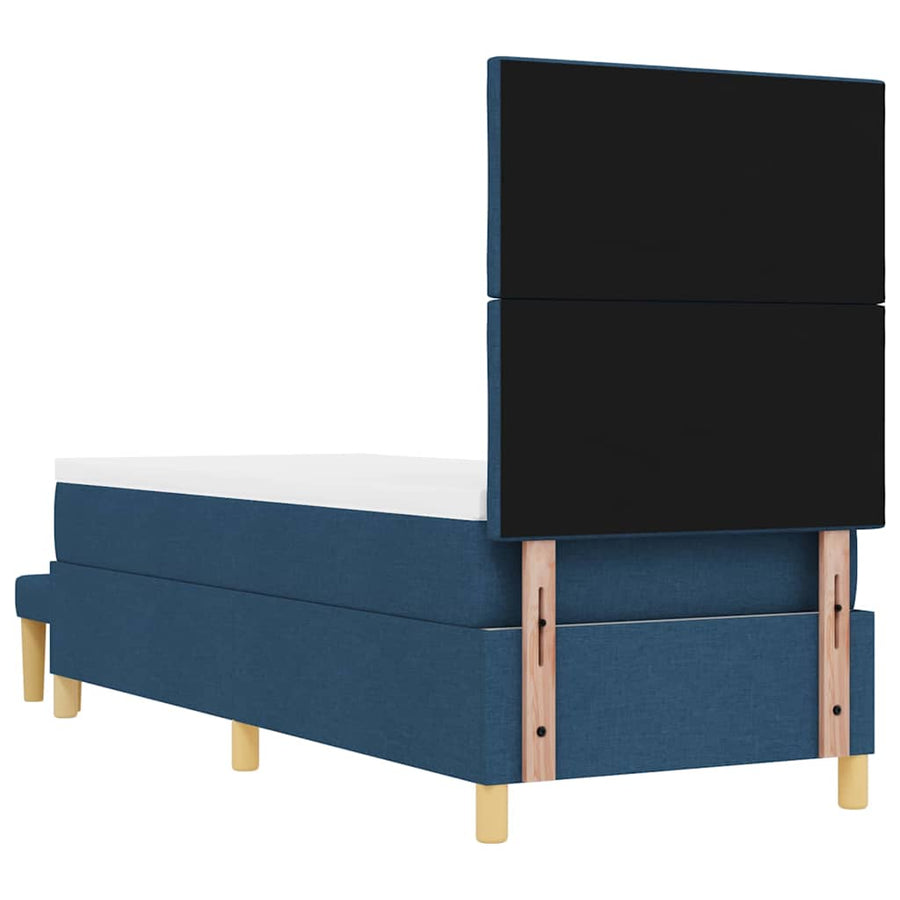 Boxspring bed met hoofdeinde Blauw 200 x 80 cm Stof