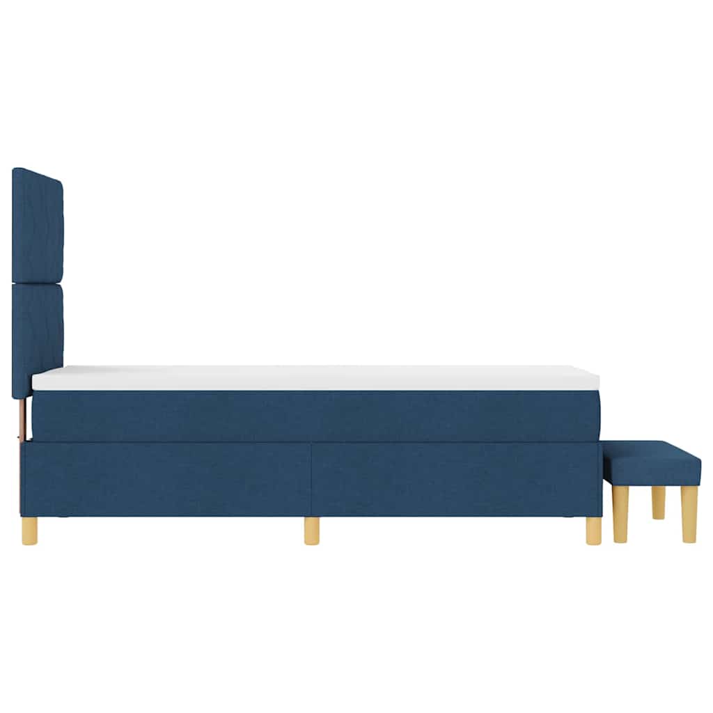 Boxspring bed met hoofdeinde Blauw 200 x 80 cm Stof