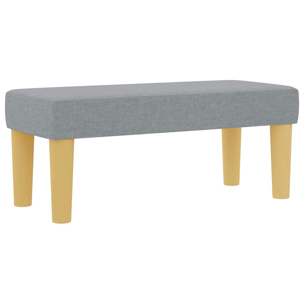 Boxspring bed met kussen Lichtgrijs 190 x 90 cm Stof