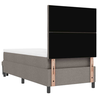 Boxspring bed met kussen met hoofdeinde Taupe 190 x 90 cm Stof