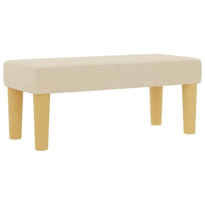 Boxspring bed met kussen met hoofdeinde Crème 190 x 90 cm Stof