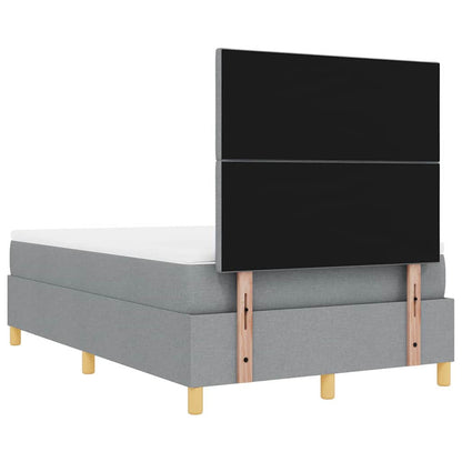 Boxspring bed met matras Lichtgrijs 120 x 190 cm Stof