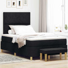 Boxspring bed 120x190 cm stof zwart