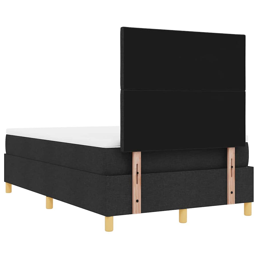 Boxspring bed met matras met hoofdeinde Zwart 120 x 190 cm Stof