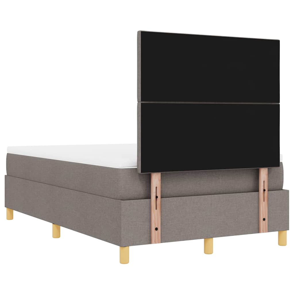 Boxspring bed met hoofdeinde Taupe 190 x 120 cm Stof