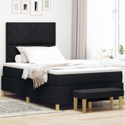 Boxspring bed 120x200 cm zwart stof